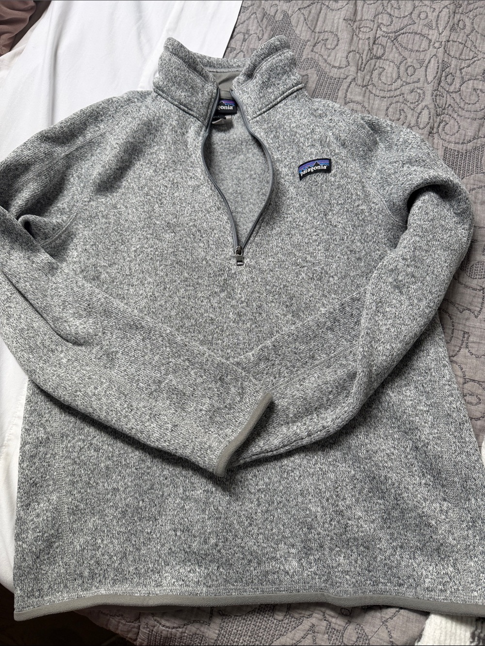 Patagonia Gray Heather Quarter-Zip Women’s Fleece Pullover